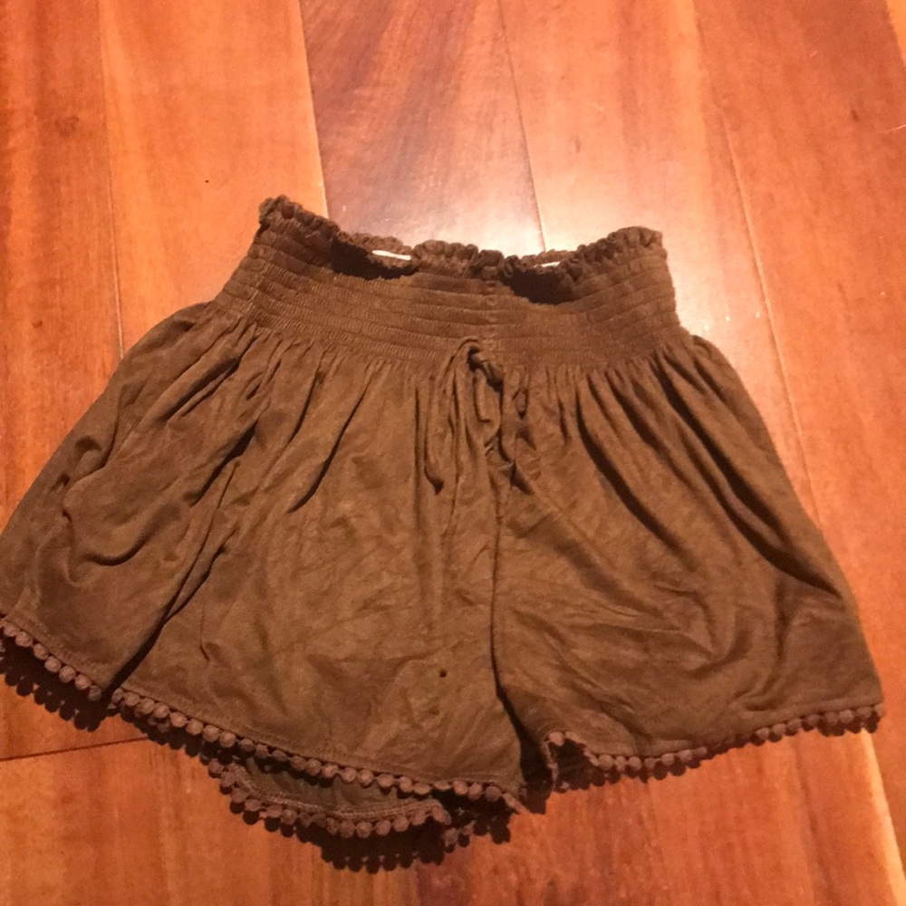 Brown cute velvet shorts size s